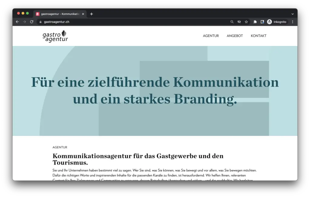 Gastro FREI webdesign Luzern
