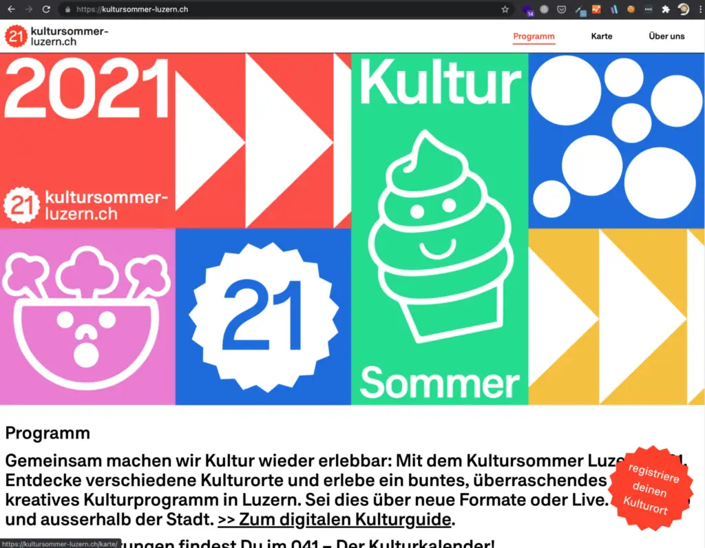 Kultursommer - FREI webdesign Luzern